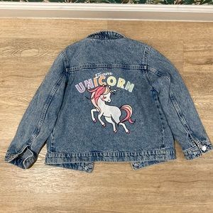 Kids Unicorn Denim Jacket